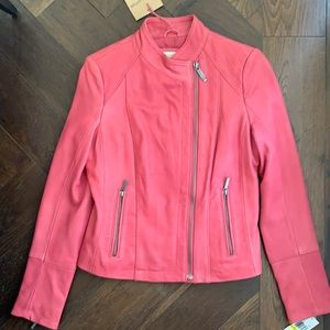 Michael Kors Coral Women’s Leather Jacket-Size Medium. NWT